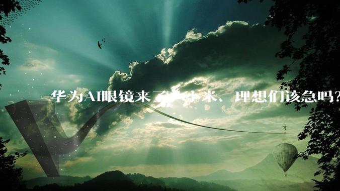 华为AI眼镜来了，小米、理想们该急吗？_画面_影像_livis