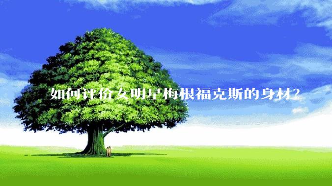 如何评价女明星梅根福克斯的身材？