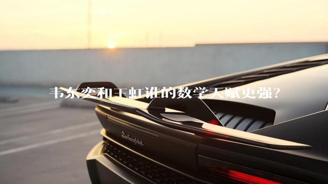 韦东奕和王虹谁的数学天赋更强？