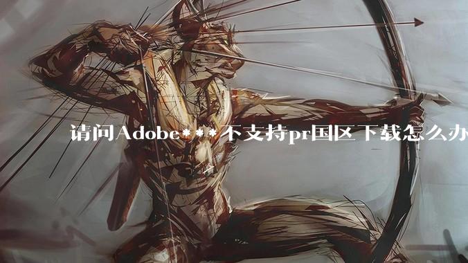 请问Adobe***不支持pr国区下载怎么办？