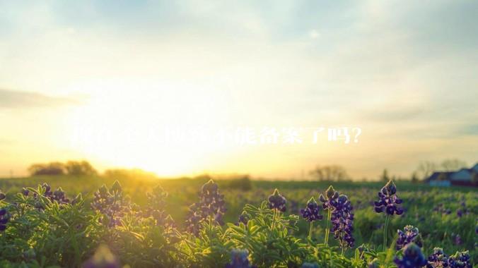 现在个人博客不能备案了吗？